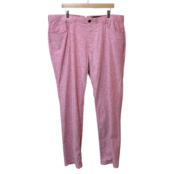 NWT - Dunning Golf Stretch Performance Pants - 40x32 - Rosewood Chambray - Picture 2 of 6